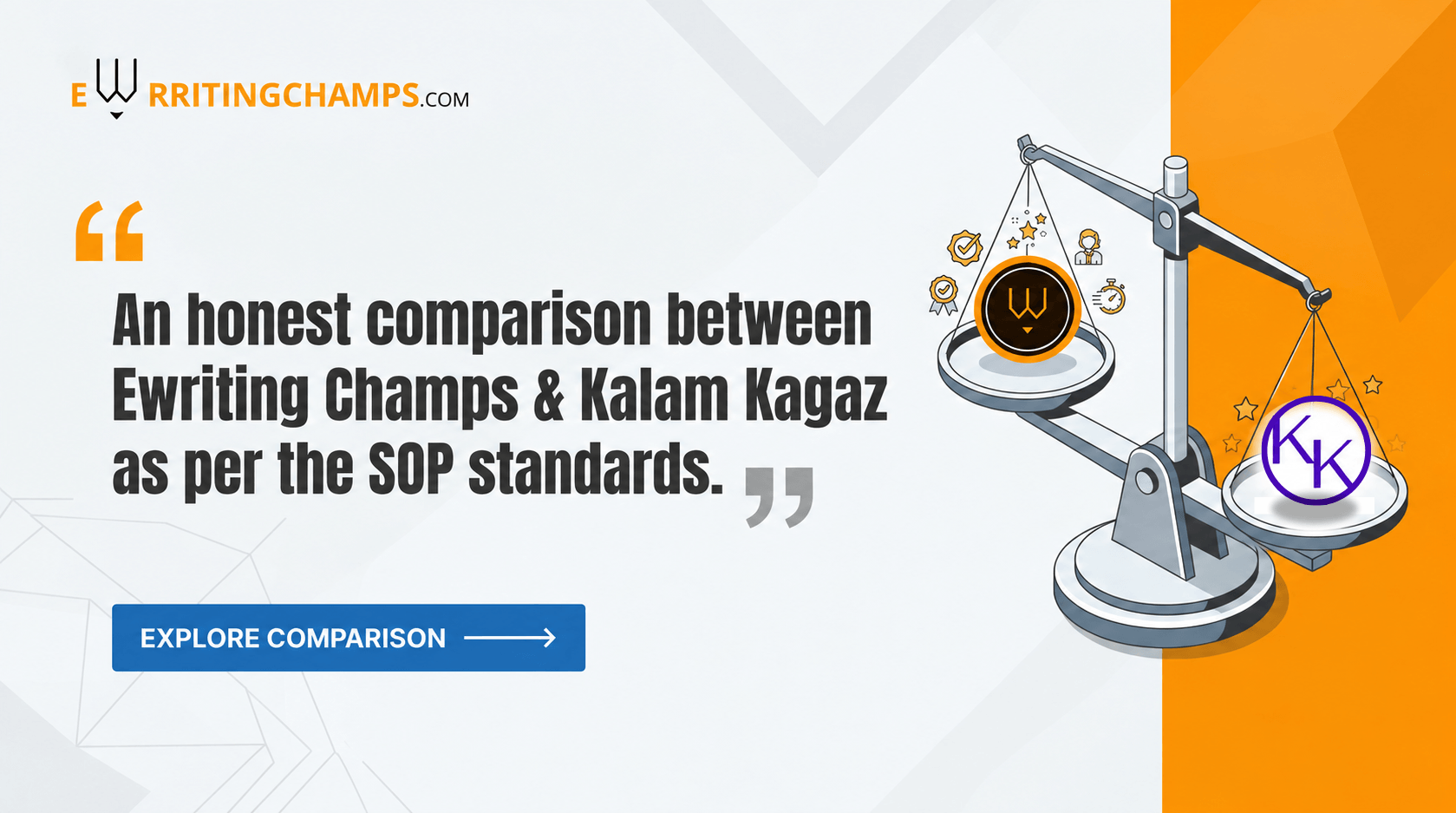 An honest comparison between Ewriting Champs & Kalam Kagaz as per the SOP standards.