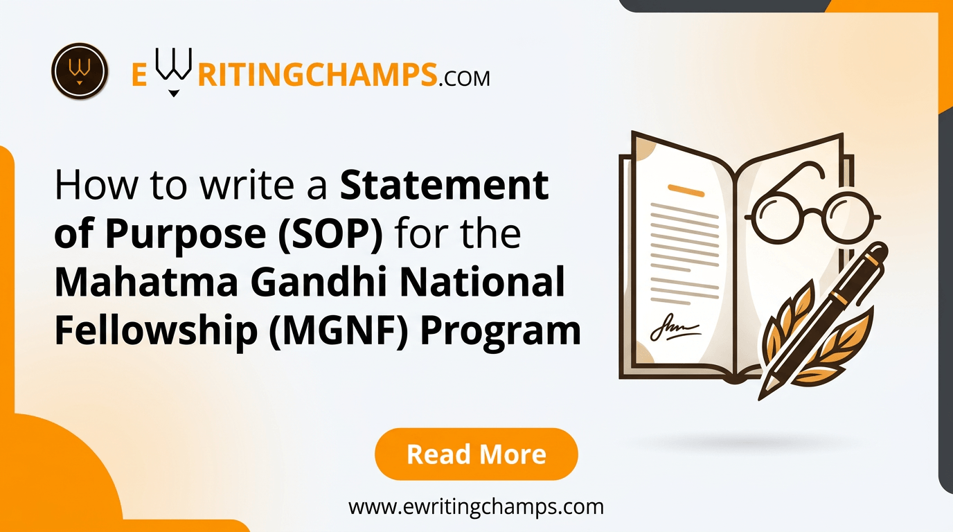 How to write a Statement of Purpose (SOP) for the Mahatma Gandhi National Fellowship (MGNF) Program